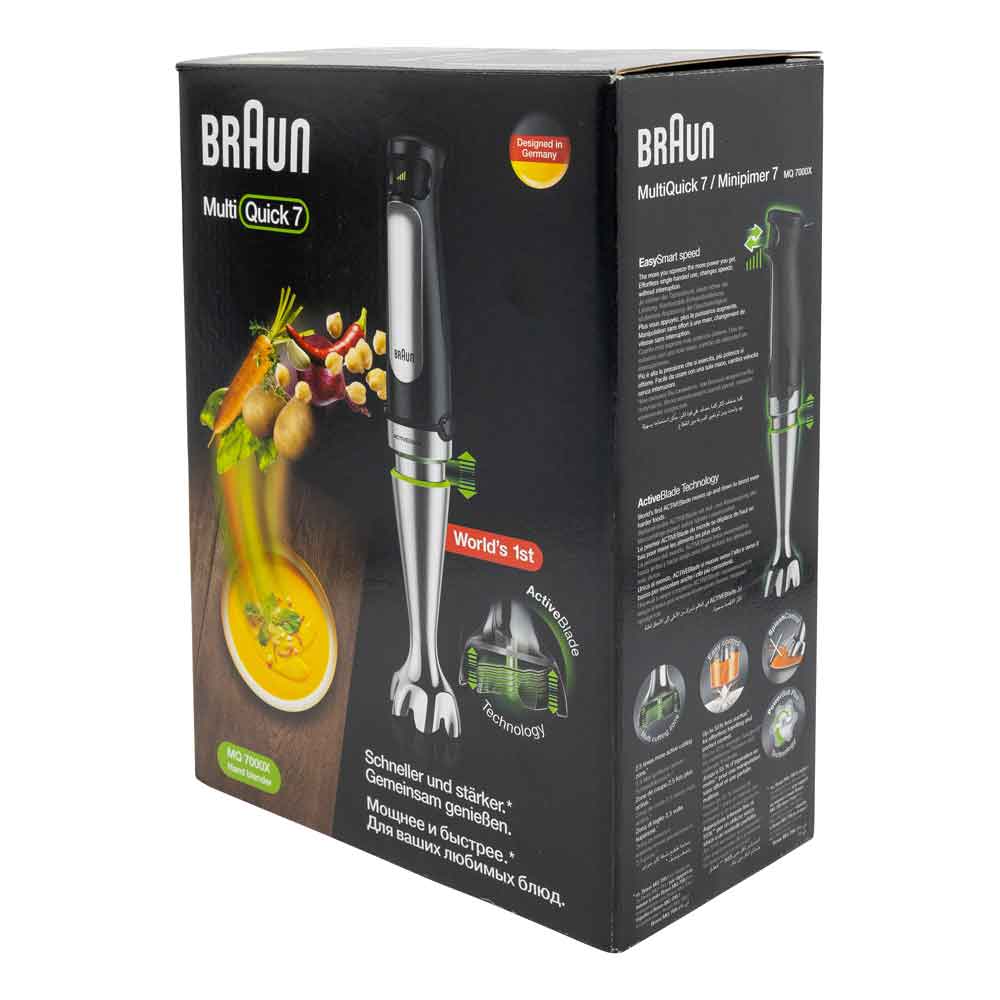 Braun MultiQuick 7 MQ 7000X stavmixer 1000 W 0,6 l svart/rostfritt stål, bild 2