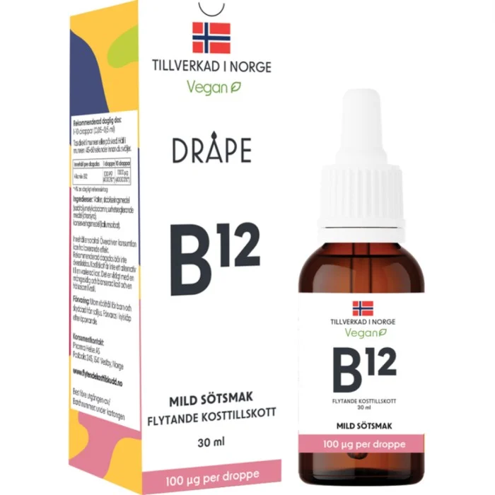 Dråpe flytande B12 droppar, 30 ml