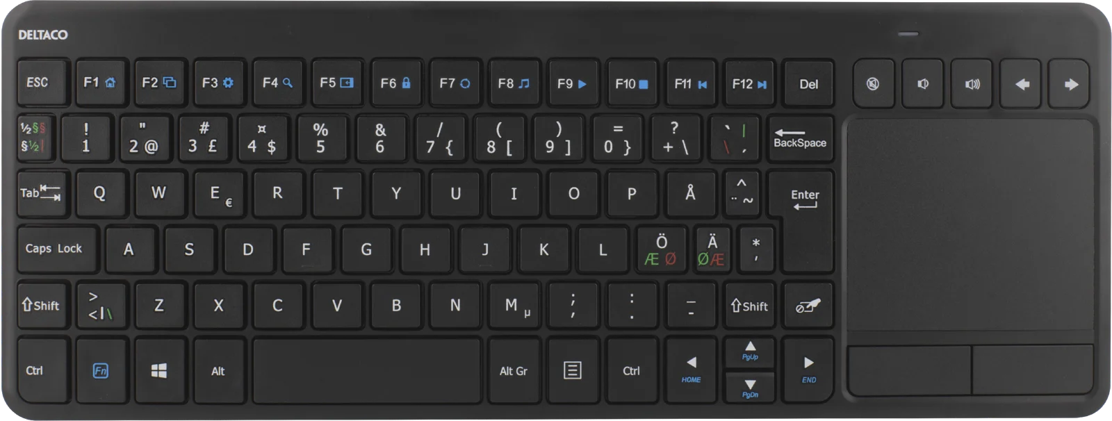 DELTACO trådlöst minitangentbord med touchpad, bild 4