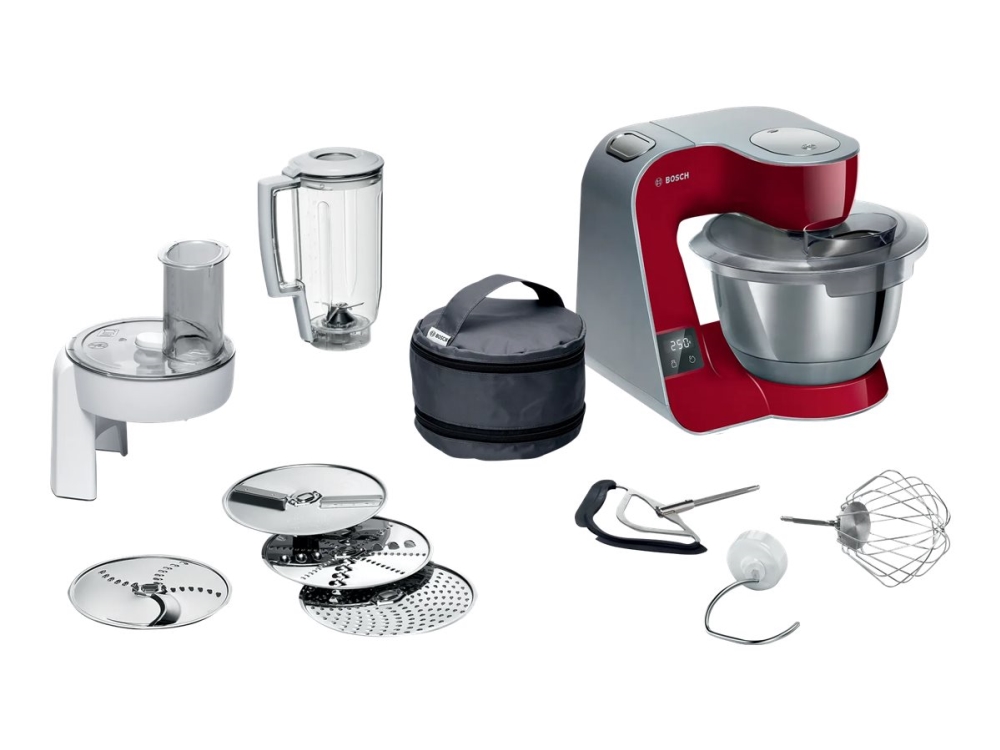 Bosch MUM5 MUM5X720 - Köksmaskin - 1000 W - djupröd/silver