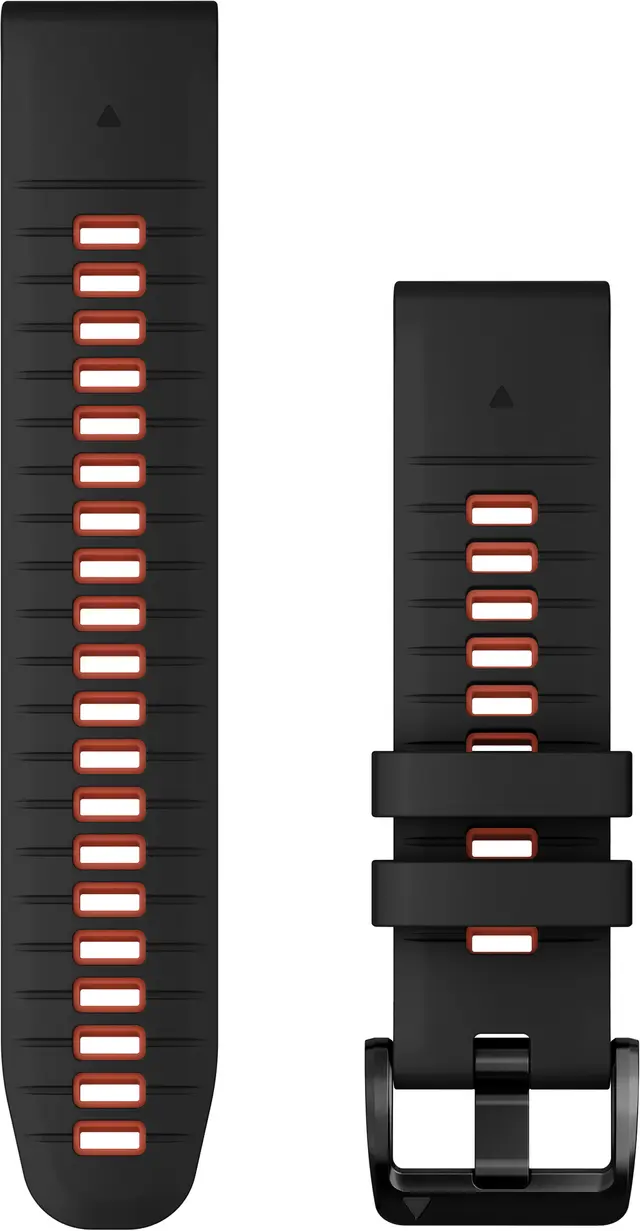 Garmin Quickfit armband 22 mm silikon, svart/röd