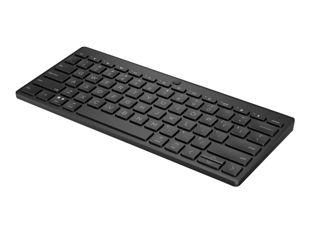 HP 350 Compact Multi-Device - Tangentbord - trådlös - Bluetooth 5.2 - tysk - svart - återvinningsbar förpackning