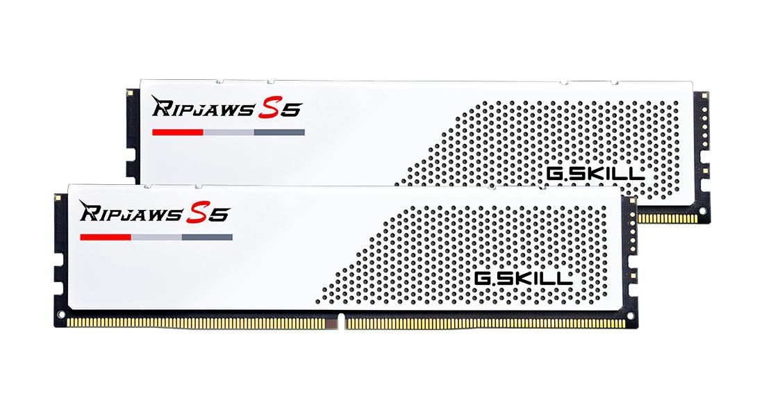 32 GB (2x16GB) DDR5-5600 G.Skill Ripjaws S5 White CL40, XMP - Vit, bild 2