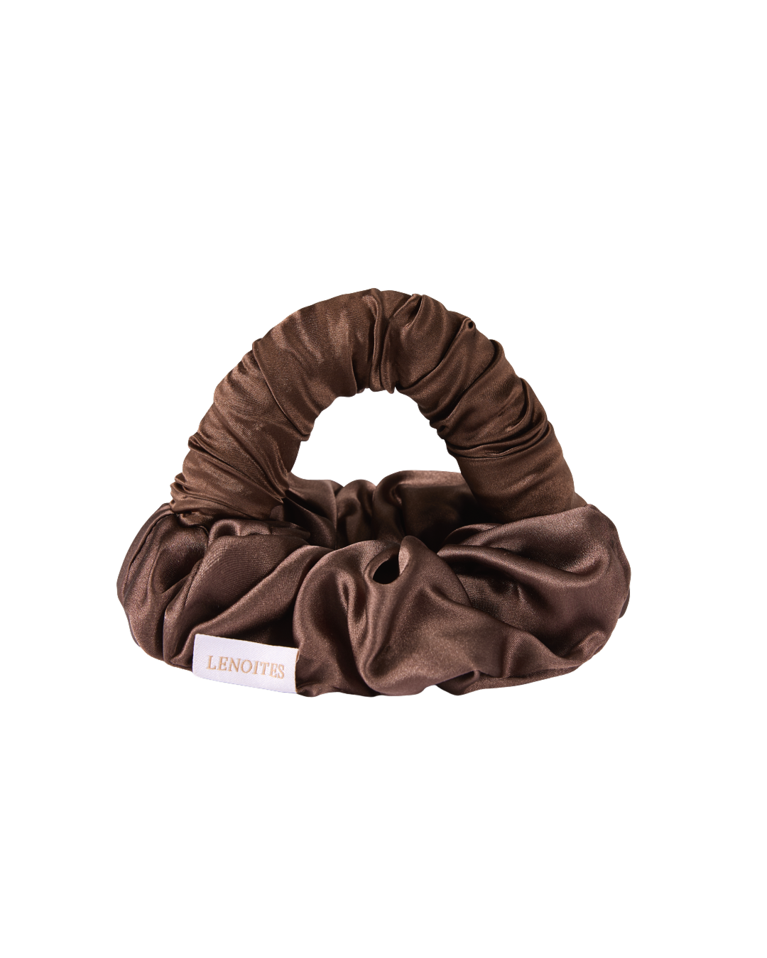 Lenoites Blowout Tie in Mulberry Silk Small Small Brown 1 pcs