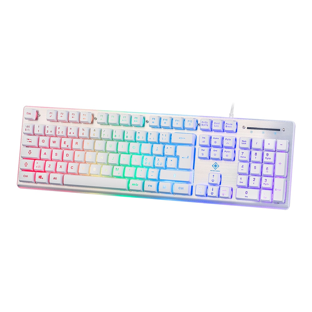 Deltaco Gaming RGB-tangentbord - vit, bild 2