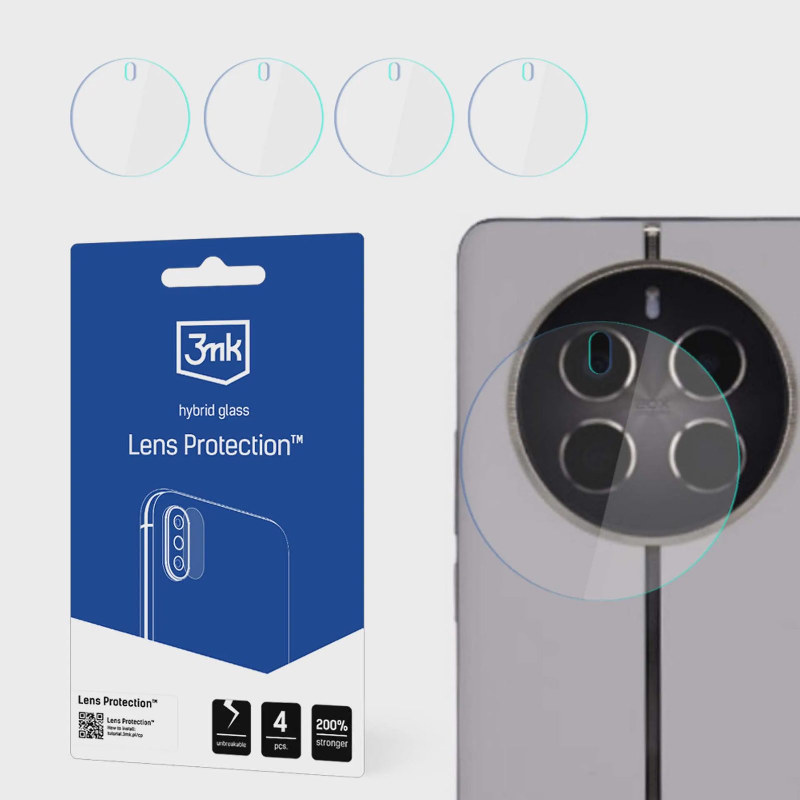 3mk Lens Protection™ hybridkameraglas för Realme 12 Pro och 12 Pro+