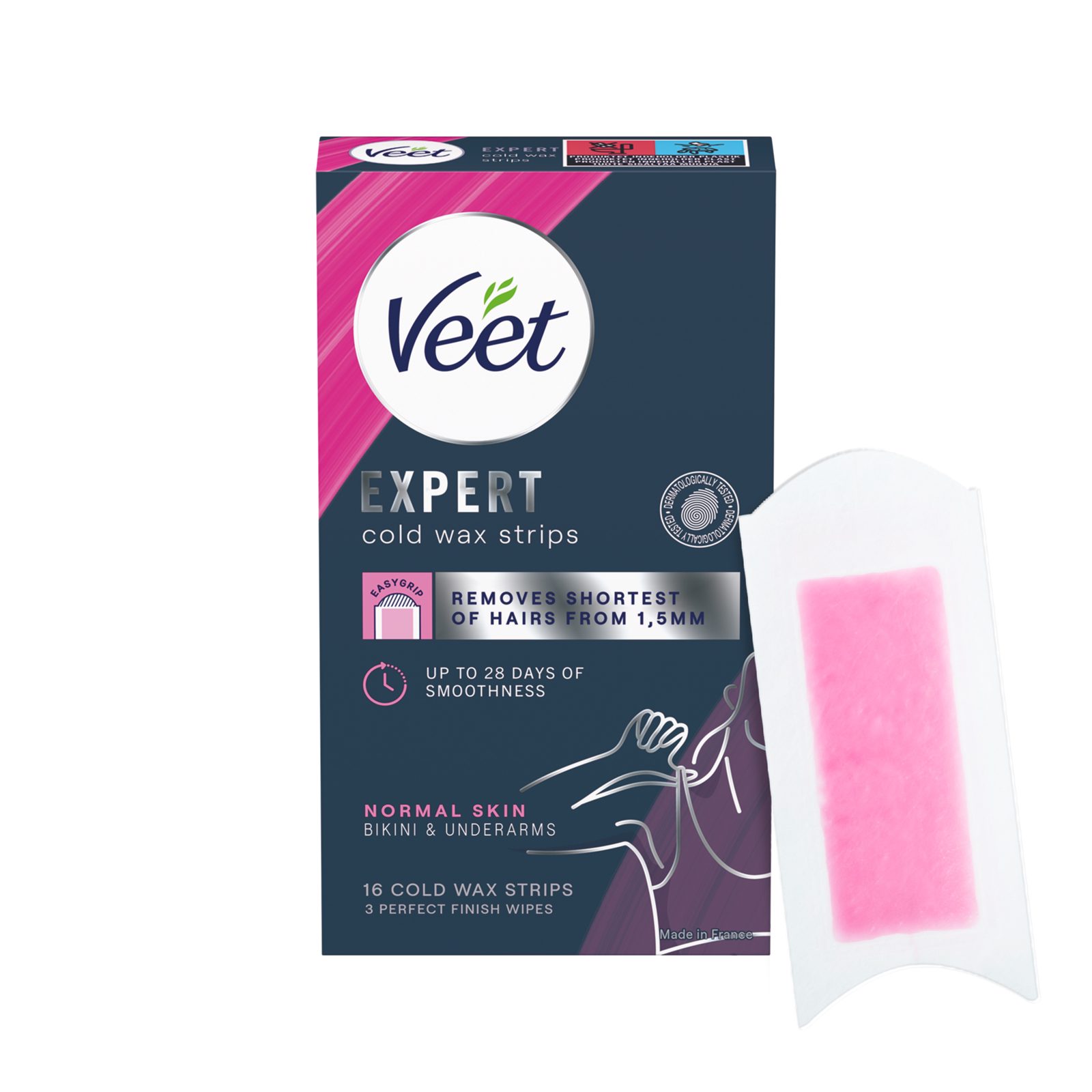 Veet Bikini & Underarm Wax Strips 16Pcs 16 pcs