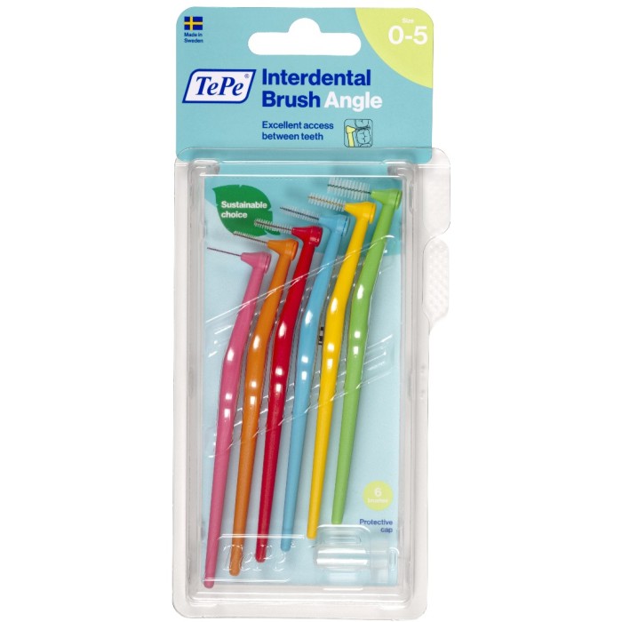 TePe Angle Interdental Brushes 0-5 Mix 6 pcs