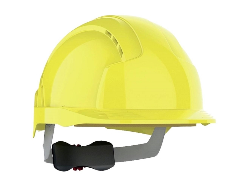 JSP skyddshjälm EVOLite®, justering med ratt, ventilerad, gul