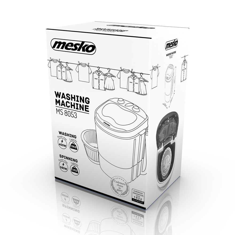 Mesko MS8053 Minitvättmaskin 3 kg kapacitet, bild 2