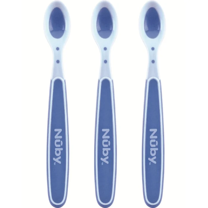 Nûby Soft Edge Hot Safe Spoon +3m 3 st