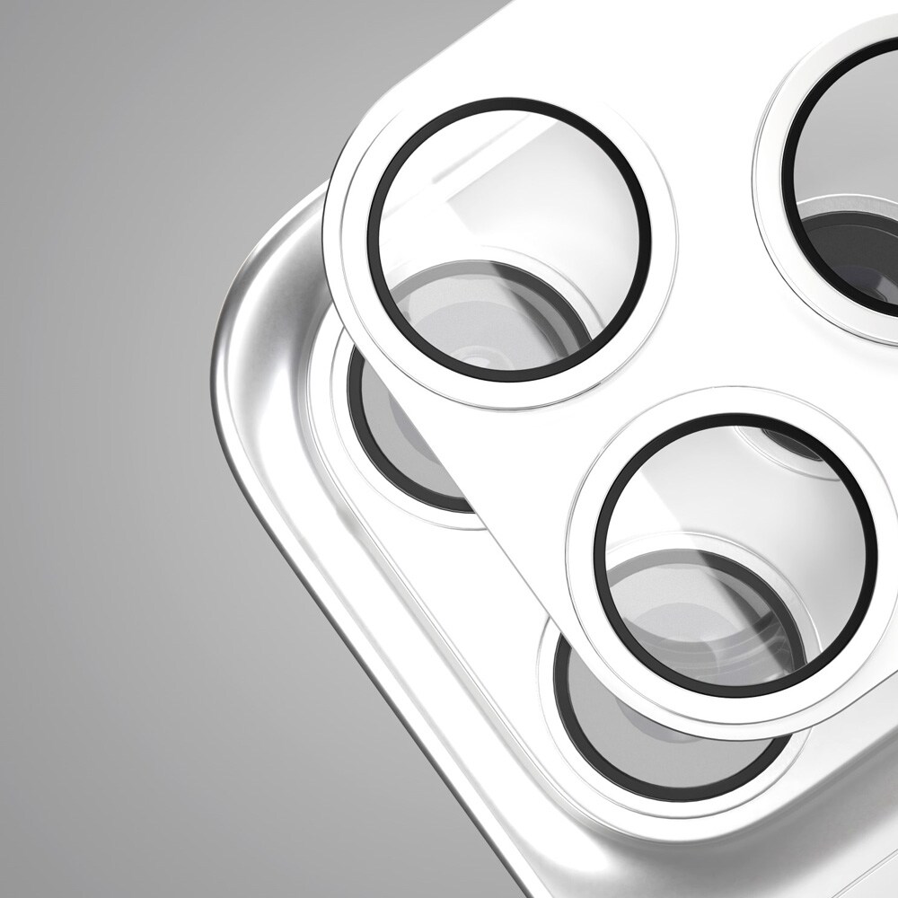 Etteri kameraskydd till iPhone 17 Pro - Silver / kameralinsskydd aluminium / linsskydd 9H glas, bild 2
