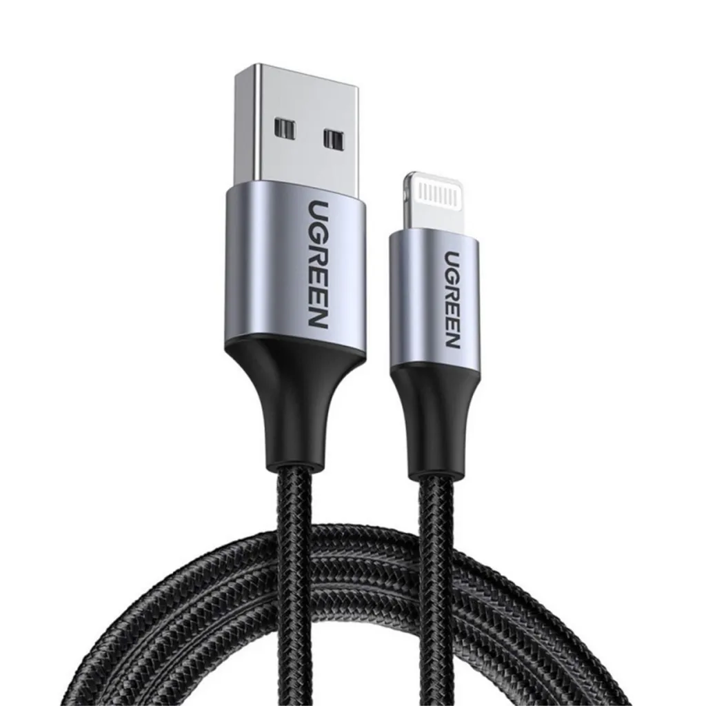 UGREEN US199 USB-A till Lightning-kabel 18W, 2.4A, 1m – grå