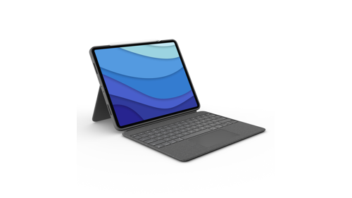 Logitech Combo Touch, grå iPad Pro 12,9" Smart Connector Qwerty nordisk, bild 3
