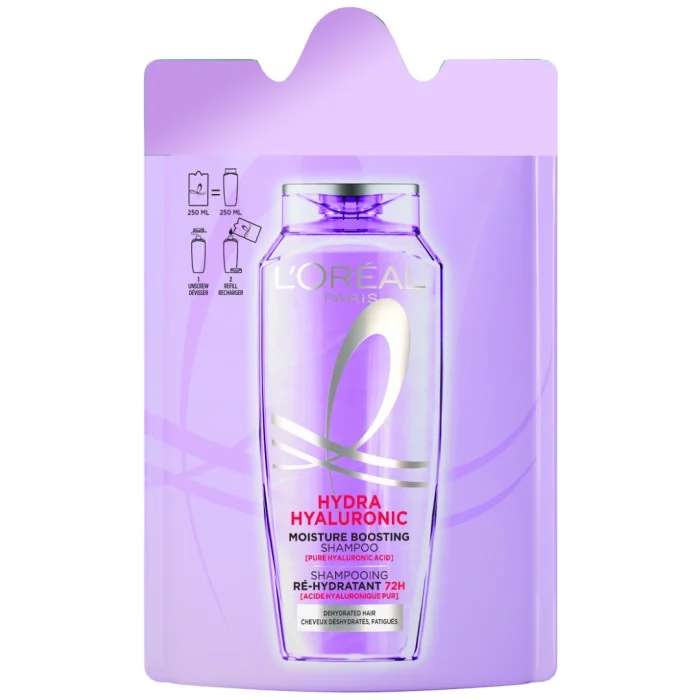 L'Oréal Paris Elvital Hyaluron Plump Shampoo For Dehydrated Hair 250 ml Refill, bild 3