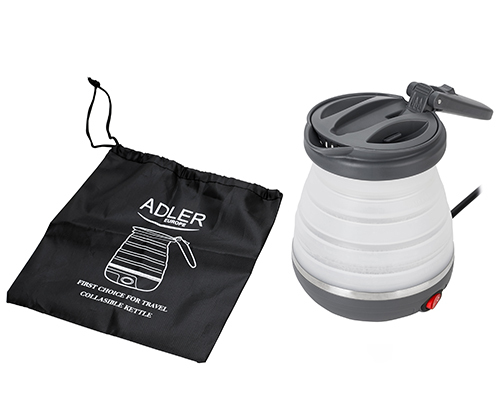 Adler AD 1279 resevattenkokare 750 W 0,6 l hopfällbar, vit