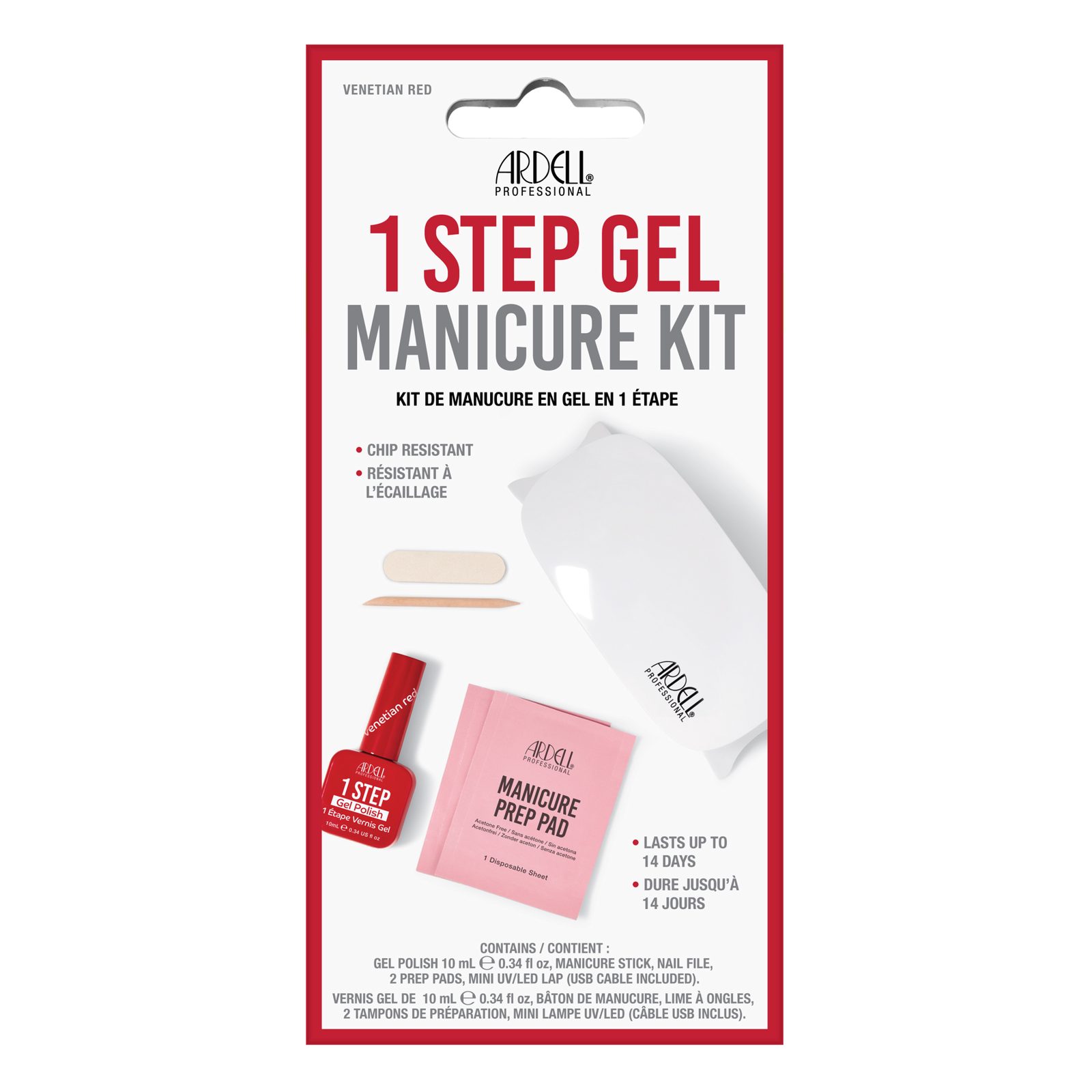 Ardell 1 Step Gel Polish Manicure Kit Venetian Red Venetian Red