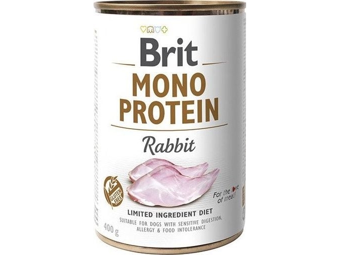 Brit MONO PROTEIN RABBIT våtfoder för hundar 400 g