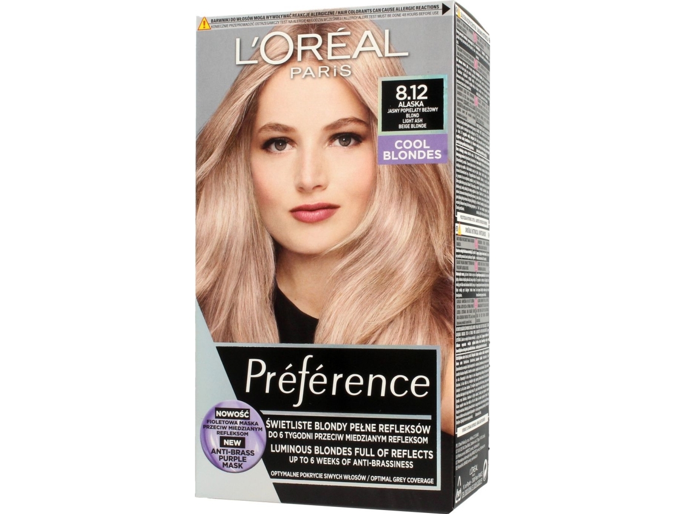 L'Oreal Preference Hair Color 8.12 Alaska