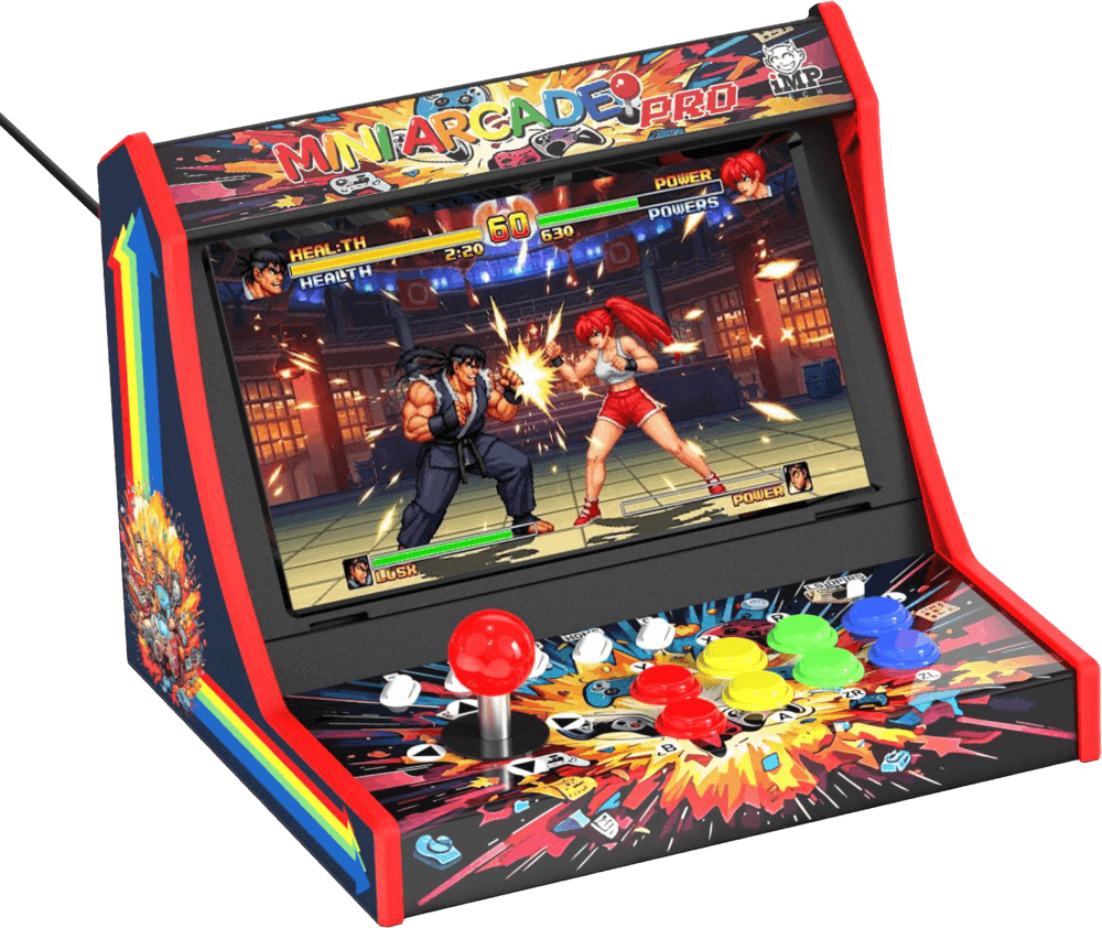 iMP Tech - Mini Arcade Pro Retro Game Cabinet for Switch 2, Switch and OLED - Black/Red
