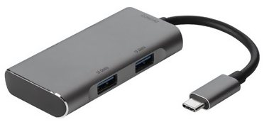 Deltaco USB-Hubb USB-C till 2st USB-C honor + 2st USB-A honor