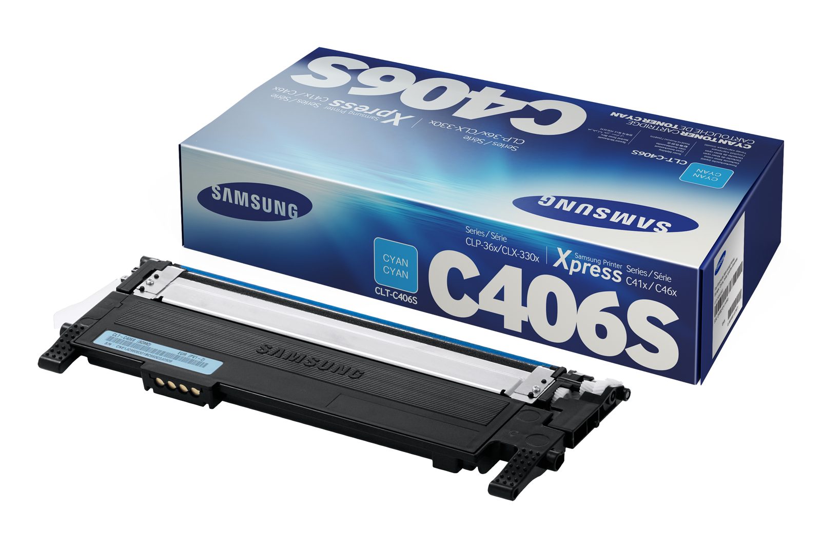 Samsung CLT-C406S, 1000 sidor, Cyan, bild 3