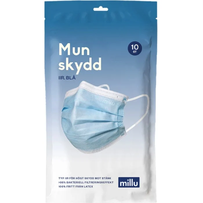 Millu Munskydd IIR Blå, 10 st
