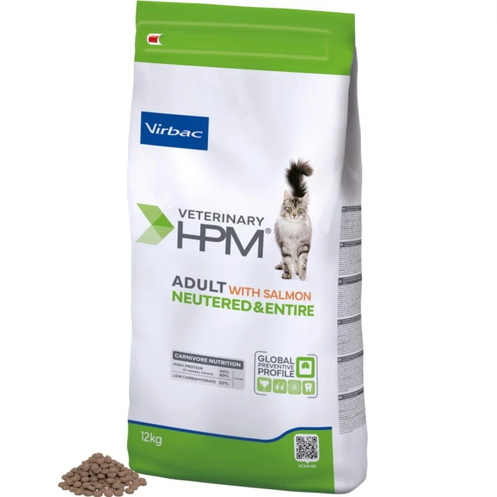 Virbac HPM Adult Neutered & Entire Cat Salmon 12 kg