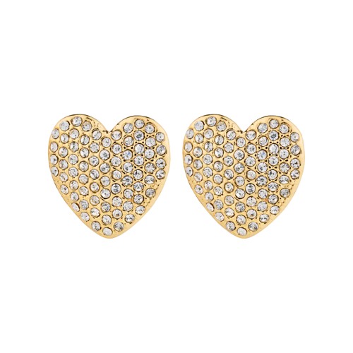 PILGRIM - DUNE Heart Earrings - Gold-Plated - 16 mm