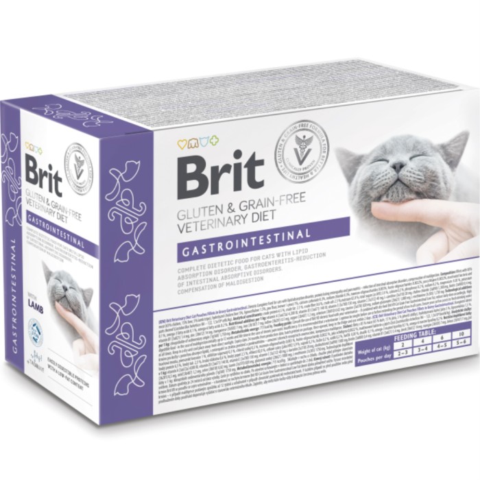 Brit VD Gastrointestinal Cat Pouch 12x85g