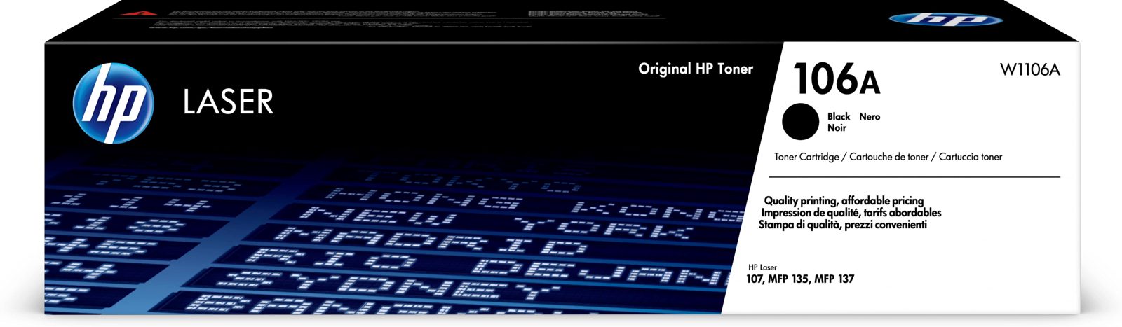 HP 106A 1 Styck Original, svart hpw1106a, bild 4