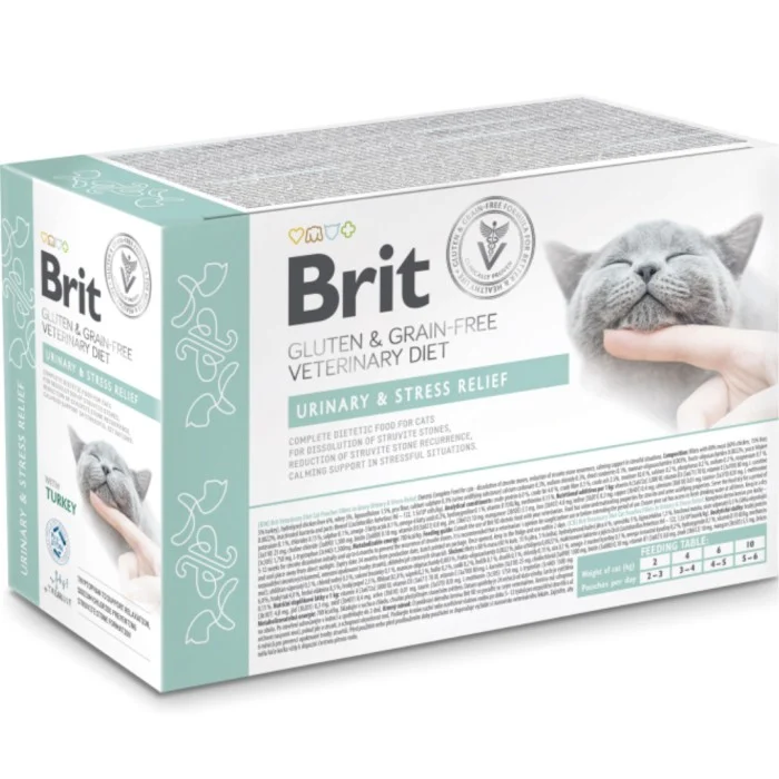 Brit VD Urinary and Stress Relief Cat Pouch 12x85g