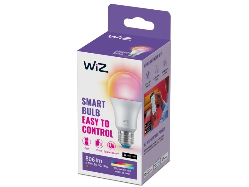WiZ smartlampa 8.5W A60 E27 RGB