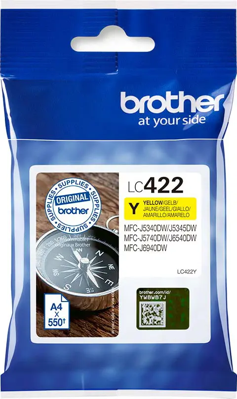 Brother LC422 bläckpatron (gul), bild 4
