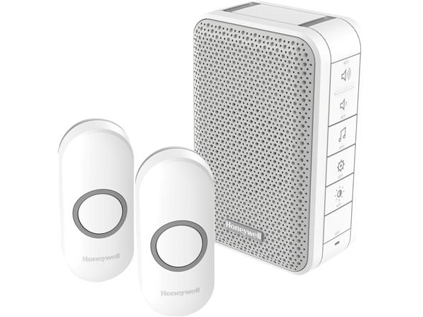 Lemvigh-Muller DC313NFB trådlös dörrklocka kit 150 m, 84 dB, 2 knappar, vit