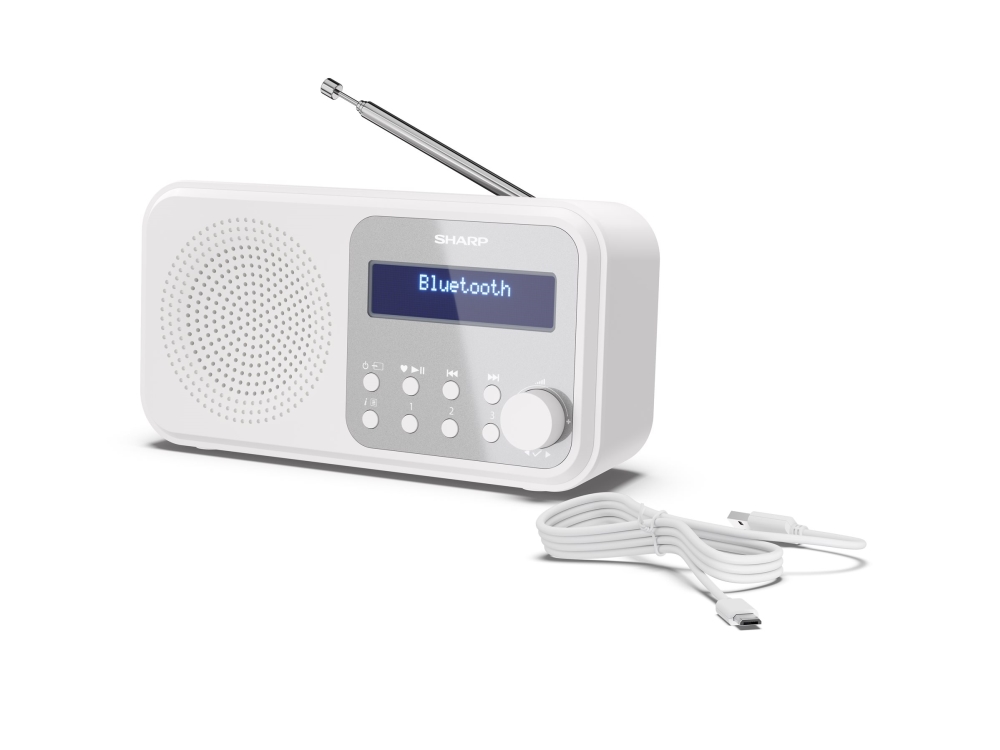 Sharp Tokyo DR-P420 - DAB bärbar radio - snehvid