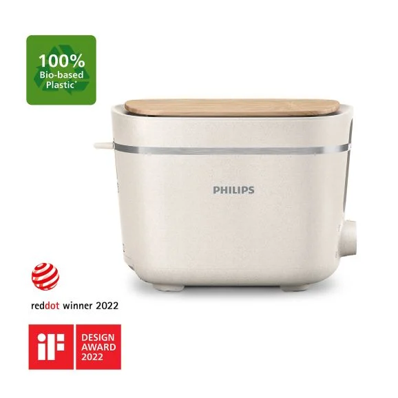 Philips 5000 Series HD2640/10 brödrost 830 W, 2 skivor, silkesvit matt, bild 2