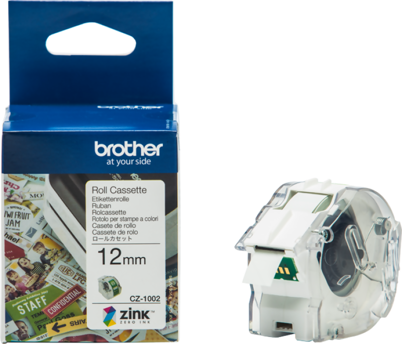 Brother Cz-1002 Etikett-Tejp vit På, grön