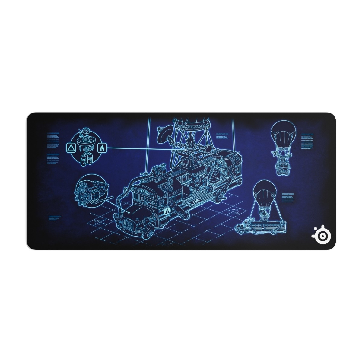 SteelSeries QcK Fortnite Battle Bus Edition gamingmusmatta, XXL, bild 2