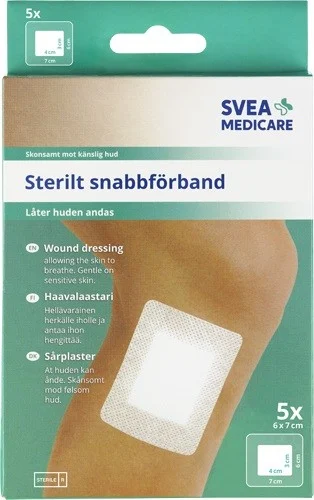 Svea Medicare Snabbförband 6 X 7 cm, 5 st