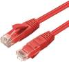 Nätverkskabel MicroConnect oskärmad U/UTP Cat.6a, RJ45, 500MHz, LSZH, 10 meter - Röd