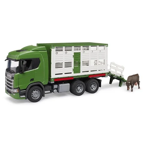 Bruder Scania Super 560R Boskapstransportbil med 1 nötkreatur