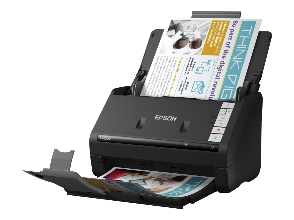 Epson WorkForce ES-550W dokumentskanner, 45 ppm, dubbelsidig, ADF för 100 ark