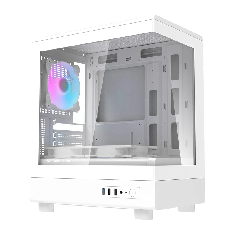Darkflash DB330M Computer Case + 3 Fans - Chassi - Vit