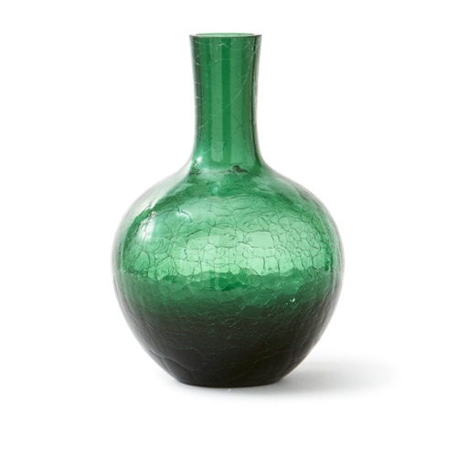 POLSPOTTEN - Crackled Glass Ball Body Vas - S - Mörkgrön
