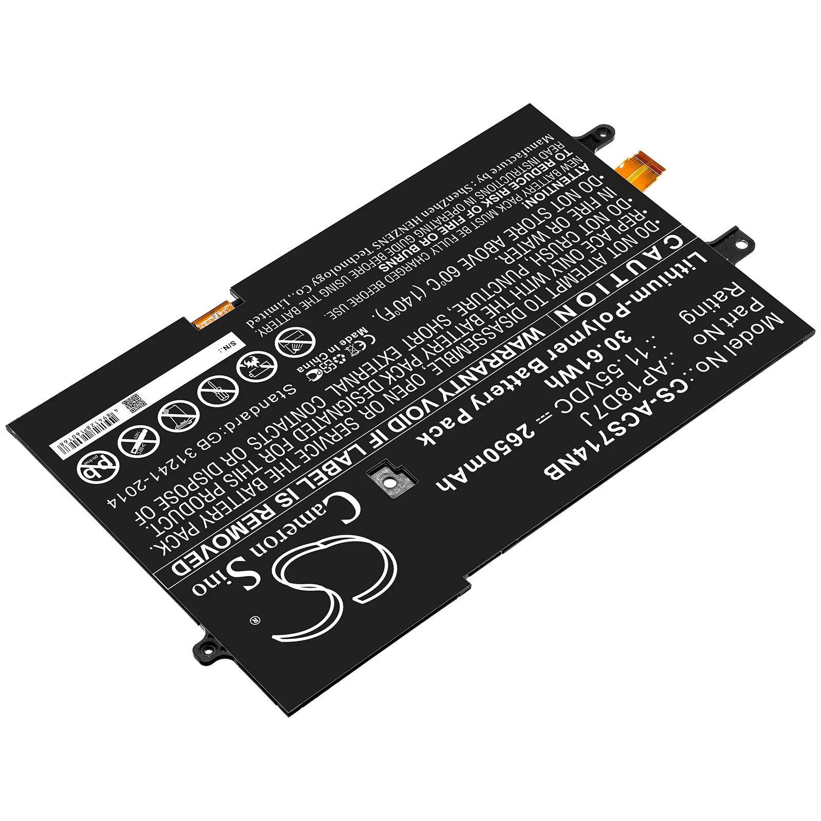 Batteri till Notebook, Bärbar dator för Acer Swift 7 SF714-52T-763C14 m.fl., bild 2