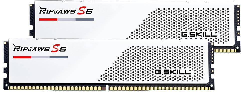 64 GB (2x32GB) DDR5-6000 G.Skill Ripjaws S5 White CL30 - Vit, bild 2