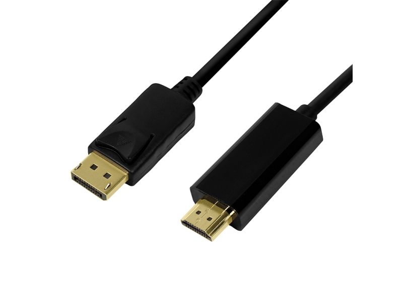 LogiLink CV0129, 5 m, DisplayPort, HDMI Typ A (standard), Hankoppling, Hankoppling, Rak