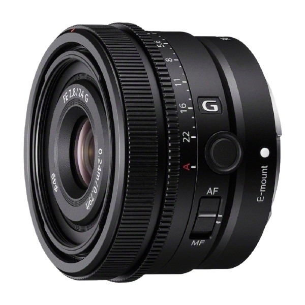 Sony E 24 mm f/2.8-objektiv (SEL24F28G), svart