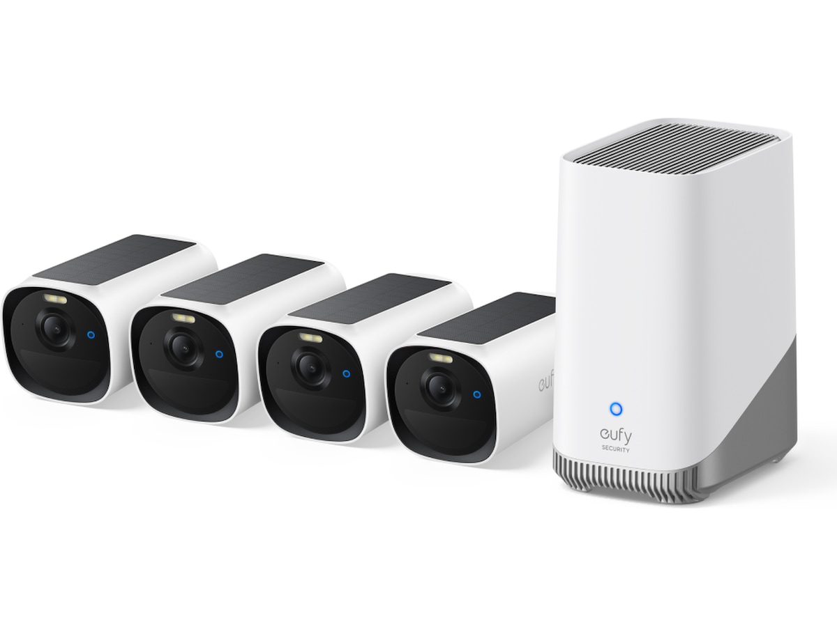 Eufy eufyCam E40 övervakningskamera + HomeBase S380 (4-pack)